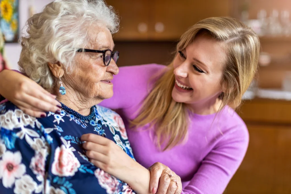 Icon Financial Services | Senior with caretaker